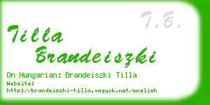 tilla brandeiszki business card